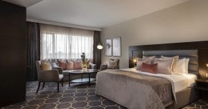 Large bedroom at Athlone Springs Hotel.