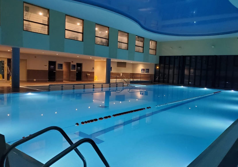 Indoor swimming pool at Athlone Springs Hotel.