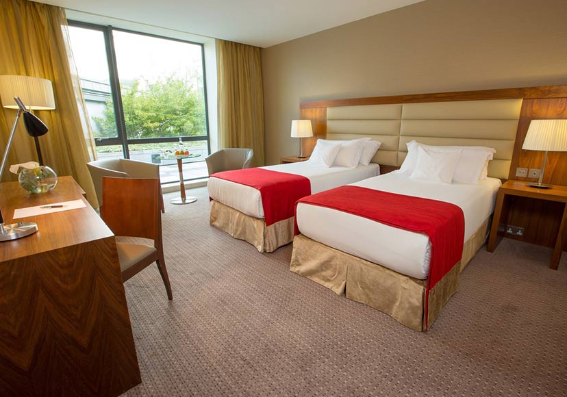 Two single beds at the Sheraton Athlone Hotel.