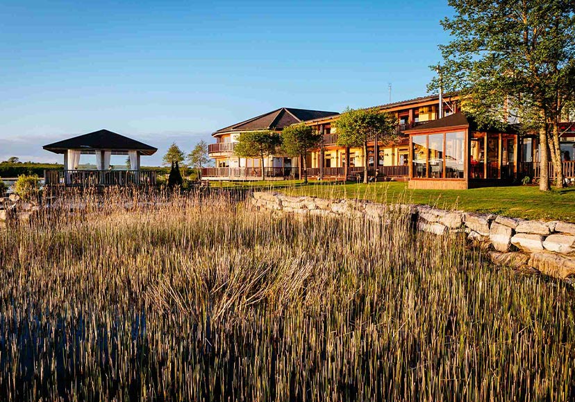 Exterior of Wineport Lodge from the reeds.