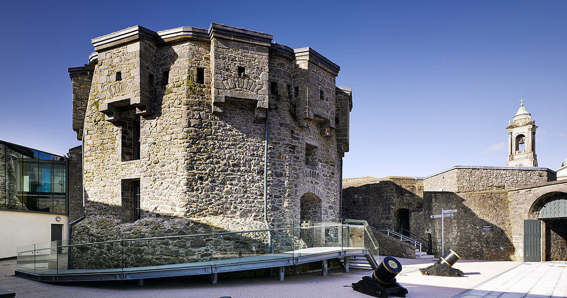 Athlone Castle Visitor Centre in daylight.