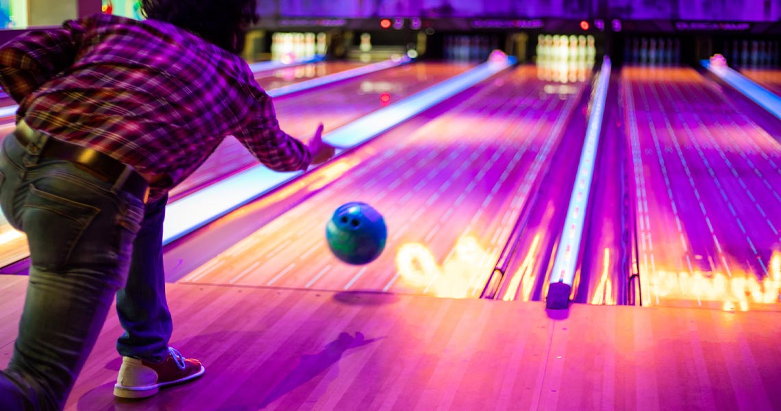 Man bowling at Planet Athlone.