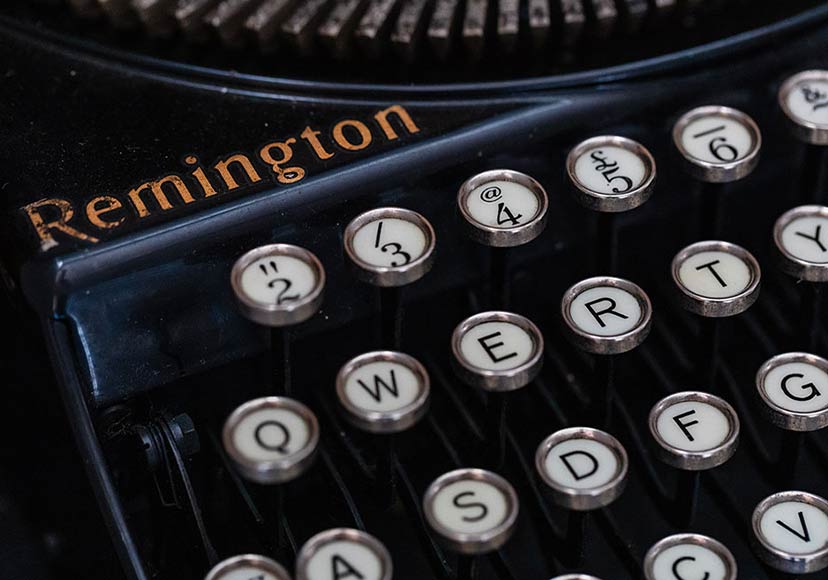 Antique Remington typewriter.