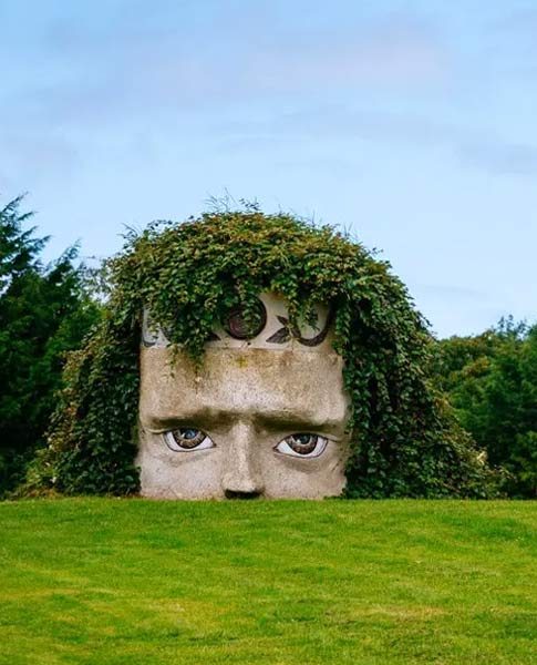 Lugh's Spear sculpture at Dún na Sí Amenity & Heritage Park.