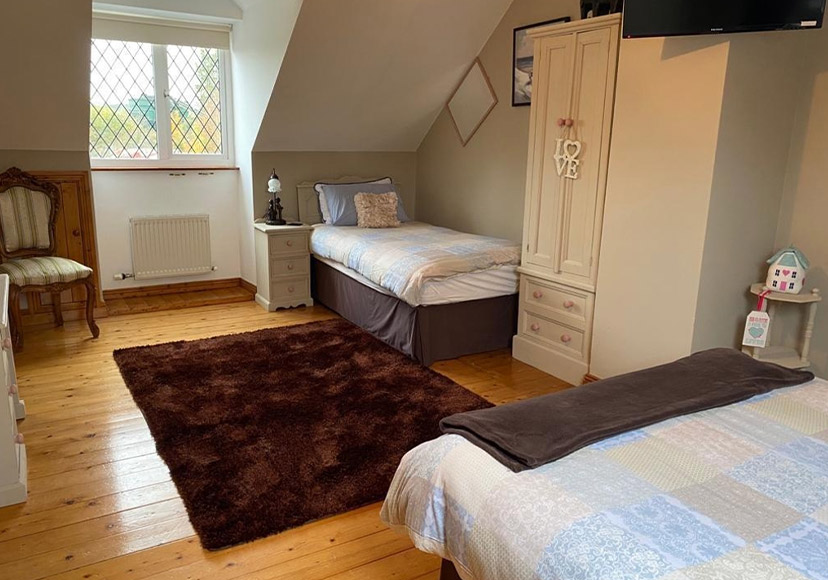 Single and Double bed at Glasson Stone Lodge.
