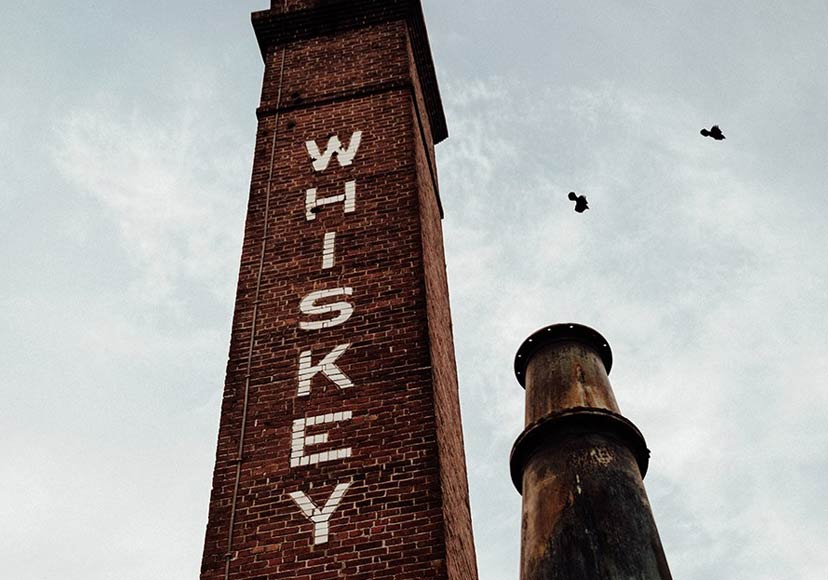The Kilbeggan Distillery chimney.