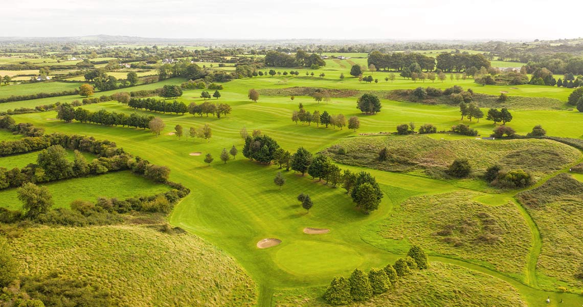 Aerial view of Mount Temple Golf Club.