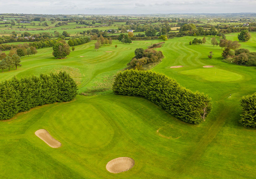 Aerial view of Mount Temple Golf Club.