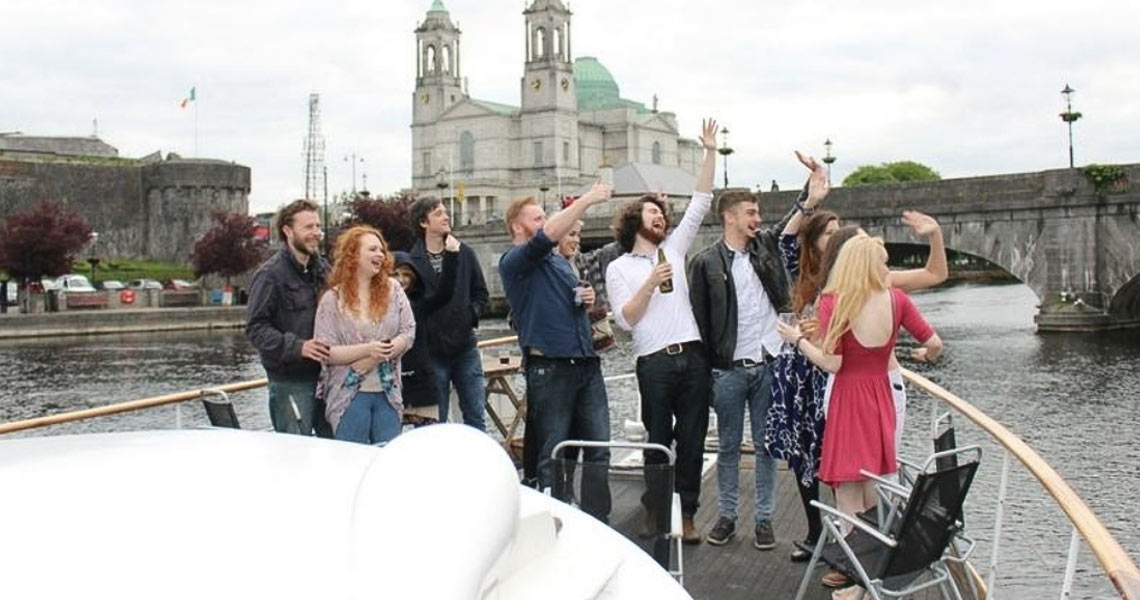 Friends on the Romaris Classic Cruise Boat.