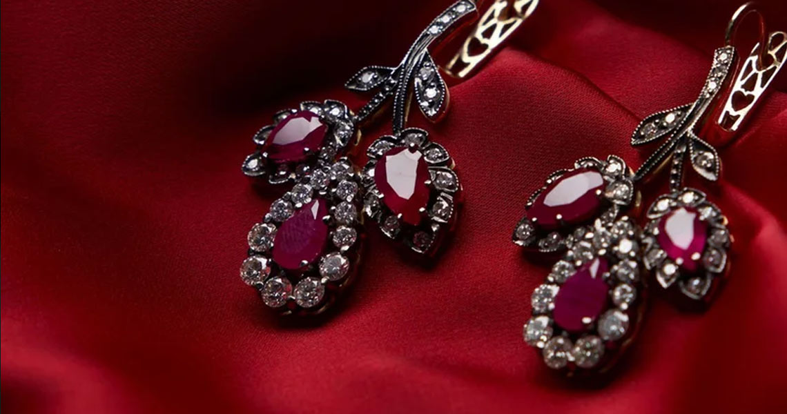 Ruby earrings from Strawberry Hill Jewellery.