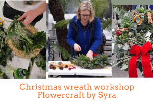 Christmas wreath workshop with Flowercraft by Syra